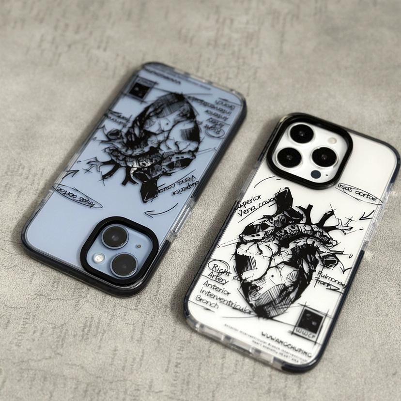 Персонализированное сердце для iPhone 15 Pro Max чехол iPhone 14 Pro чехол iPhone 13 mini креативный 12 art x