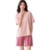 JOAE [Super Cool Series] High-End Women's Pajamas, Combed Pure Cotton Loungewear, Women's Short-Sleeve Pullover Sleepwear