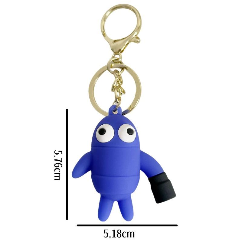 Cute REPO Robot Keychain Figure Soft Rubber Mobile Game Accessory Keyring Bag Charm Gift Collectible
