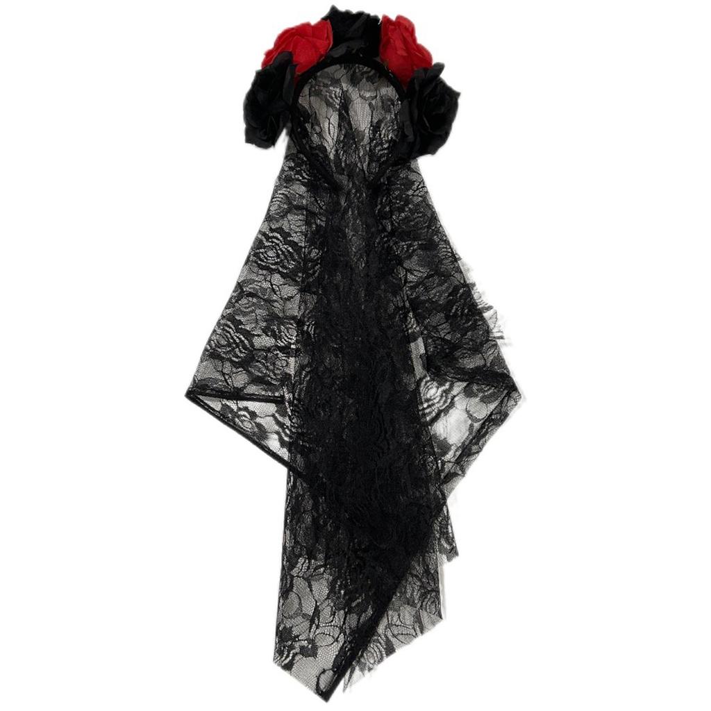 Хэллоуин имитация цветка повязка на голову невесты роза сетка косплей костюм головные уборы аксессуары