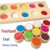 Образовательная сенсорная доска-перевертыш 0,65 Memory - Игрушка из каучукового дерева для малышей, для распознавания цветов