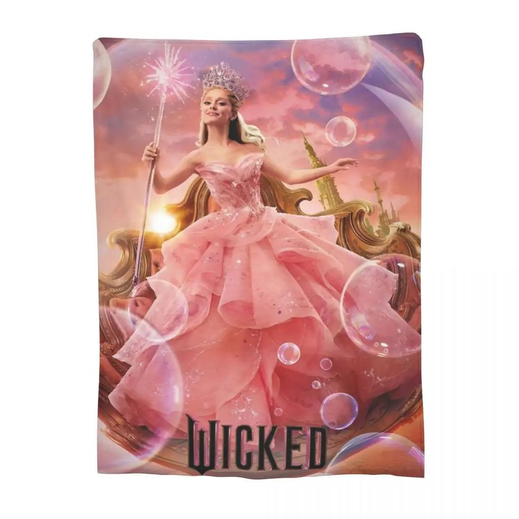 Мюзикл Злая 2024 Одеяла Флис Принт Расслабляющее Мягкое Плед для Постельных Принадлежностей Спальни Плюшевое Тонкое Одеяло
