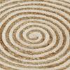 Tapis - vidaXL - Jute - Design de spirale - 120 cm - Fait à la main - Moderne
