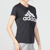 Adidas Футболка с большим логотипом American Vintage Loose Sports Quick-Dry Casual с круглым вырезом и коротким рукавом, женские топы, черный цвет FT3078
