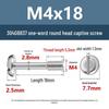Yigu 304 Stainless Steel Pan Head Captive Screw M3/M4/M5/M6