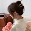 Y2k Ponytail Claw Clip Hollow Geometric Shark Clip Cute Love Heart Metal Hair Claw  Daily