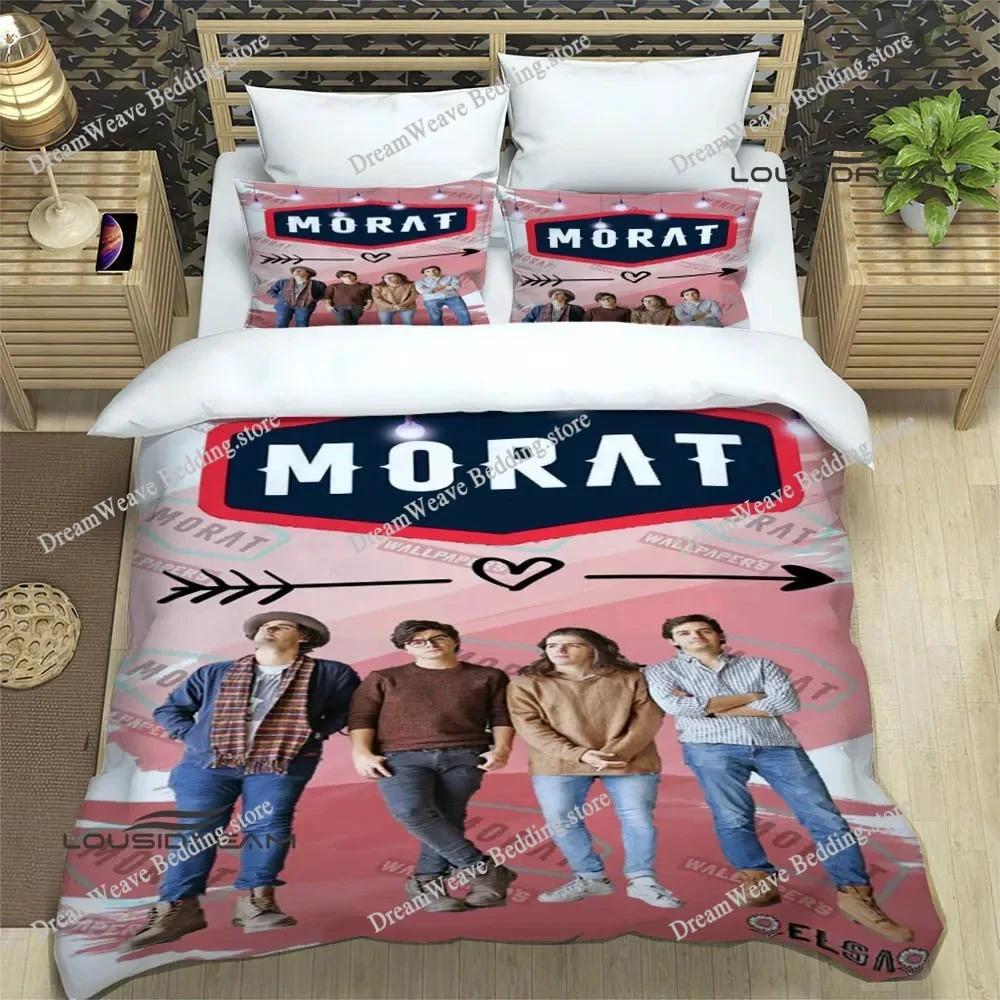 Поп-группа Morat Постельное белье с принтом Изысканный комплект постельных принадлежностей Пододеяльник Комплект одеял Постельное белье Роскошный Подарок на день рождения74
