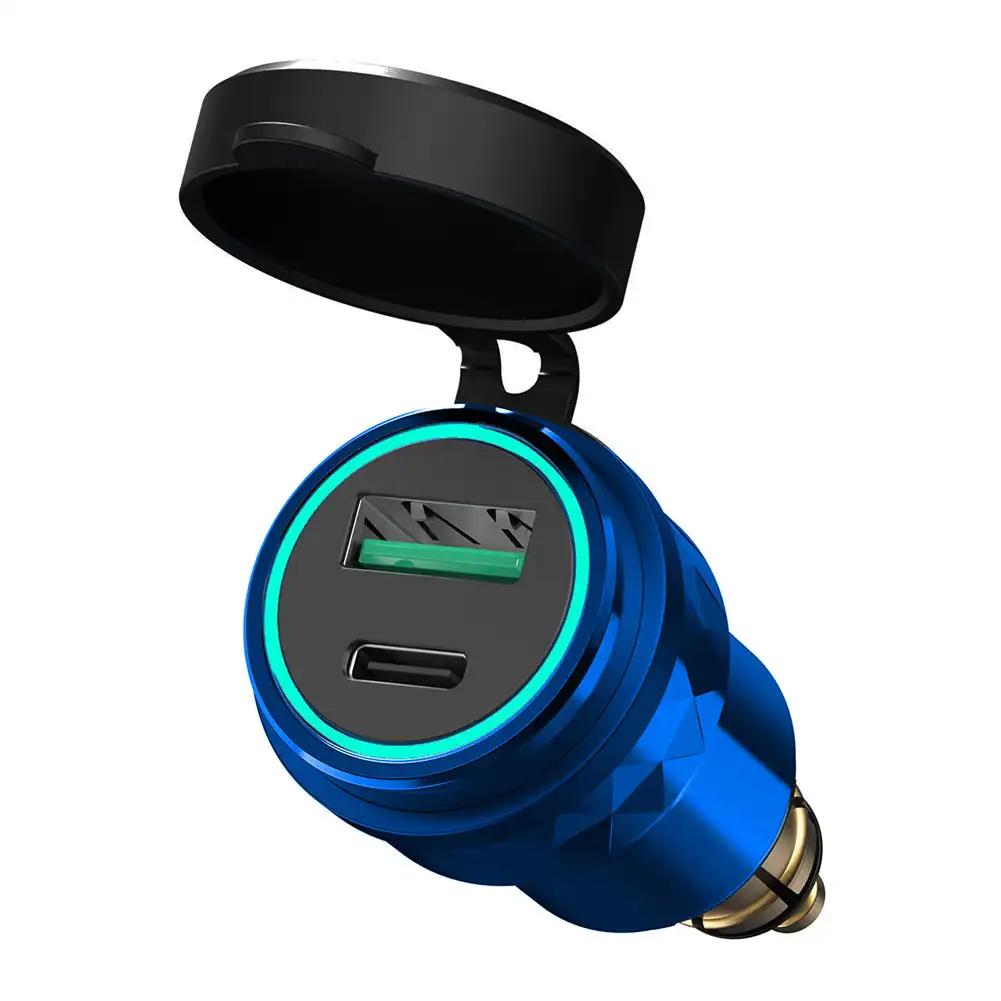 Алюминиевый USB QC 3.0 быстрое зарядное устройство PD двойной адаптер зарядное устройство водонепроницаемая розетка мотоциклы для разъема DIN/BMW