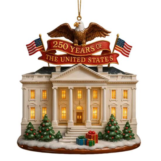 US 250th Anniversary Decoration 250 Years of The United States Commemorative Ornament Keepsake Patriotic Hanging Decoration for Christmas Tree