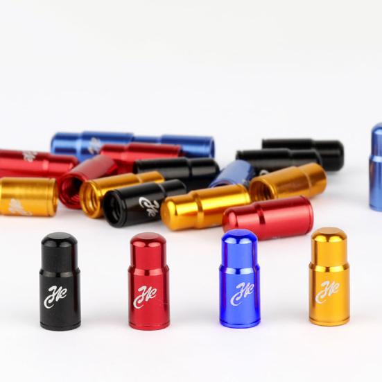 2 шт. крышки стержня клапана велосипедной шины Пыленепроницаемый и герметичный воздушный клапан шины Крышка из алюминиевого сплава Универсальная для горных велосипедов Шоссейные велосипеды Мотоциклы Велосипеды