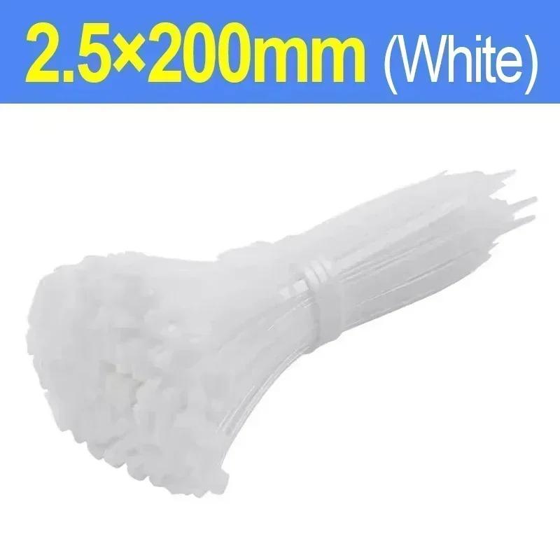 500/100 шт. Пластиковые нейлоновые кабельные стяжки, самоблокирующиеся стяжки для шнуров, регулируемые ремни для кабелей, крепежные петли, стяжки для домашнего офиса