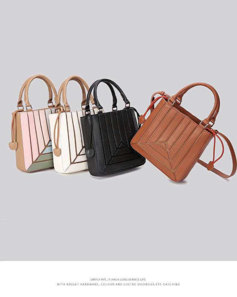 Трендовая сумка через плечо и мессенджер 2025 года с контрастной строчкой - Стильная плиссированная сумочка для женщин