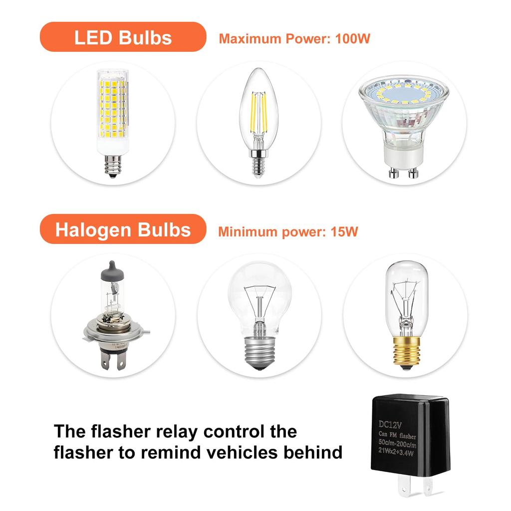 Weasch 2 шт. 12 В постоянного тока регулируемый контактный мигающий модуль Замена Совместимое светодиодное электронное реле-мигалка для