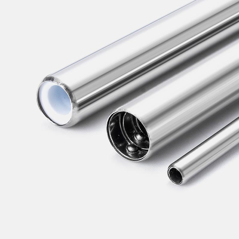 Телескопическая металлическая соломинка для питья, складная многоразовая соломинка, портативная соломинка из нержавеющей стали с футляром для путешествий на открытом воздухе