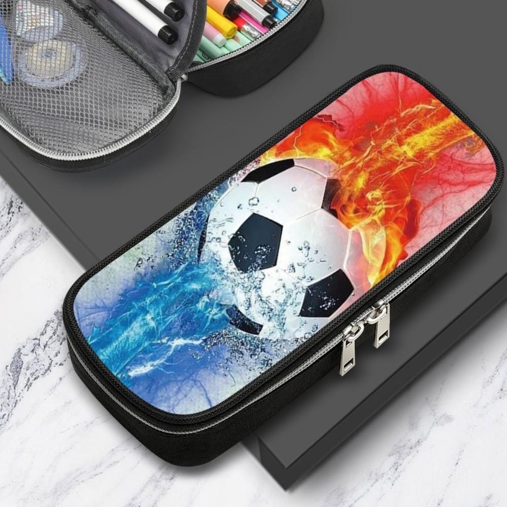 Sports Theme Soccer Pattern Pen Bag Soccer Pattern Multifunction Bag New Pencil Case  Gift