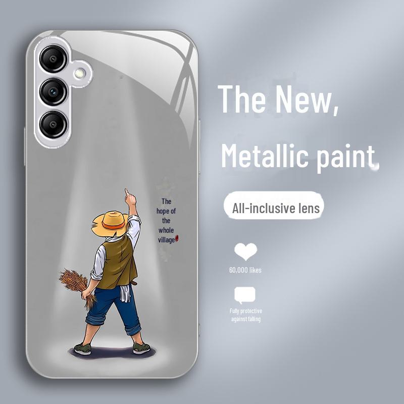 Чехол для телефона Samsung A73 Village People для A32, S21, A52s, A70 в металлическом цвете и зеленом цвете от Cangling.