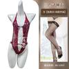 Sexy lingerie sexy SM strap one-piece clothes front buckle lace sexy nightclub passion uniform