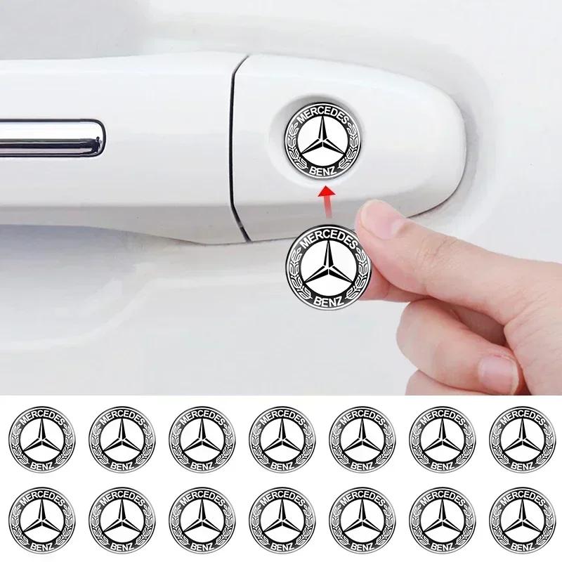 XCCWN1 2025 For Mercedes-Benz 10Pcs 15mm Car Lock Keyhole Stickers Decoration Protection For Mercedes Benz B/C/E/S Class A Class C200L