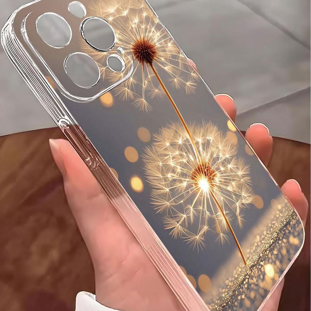 Прозрачный чехол «Одуванчик» с защитой от падения для серии iPhone 14/15/16/17 Pro Max