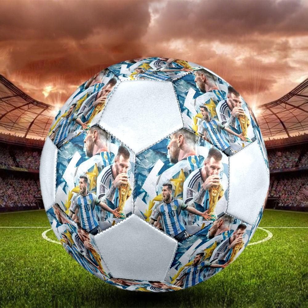 1 шт. Мяч футбольный Messi Athletic Power размер 5 ПрагаМяч для мини-футбола Цветной Для всех возрастов Машинная строчка ПВХ Готов к соревнованиям Прочный Высокий отскок