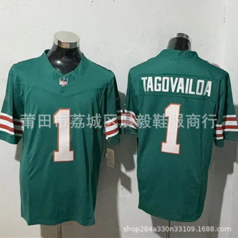 Miami Dolphins NFL Football Jersey 10 Tyreek Hill Embroidered Team Uniform Men Women Adult Cotton Blend Sportswear
