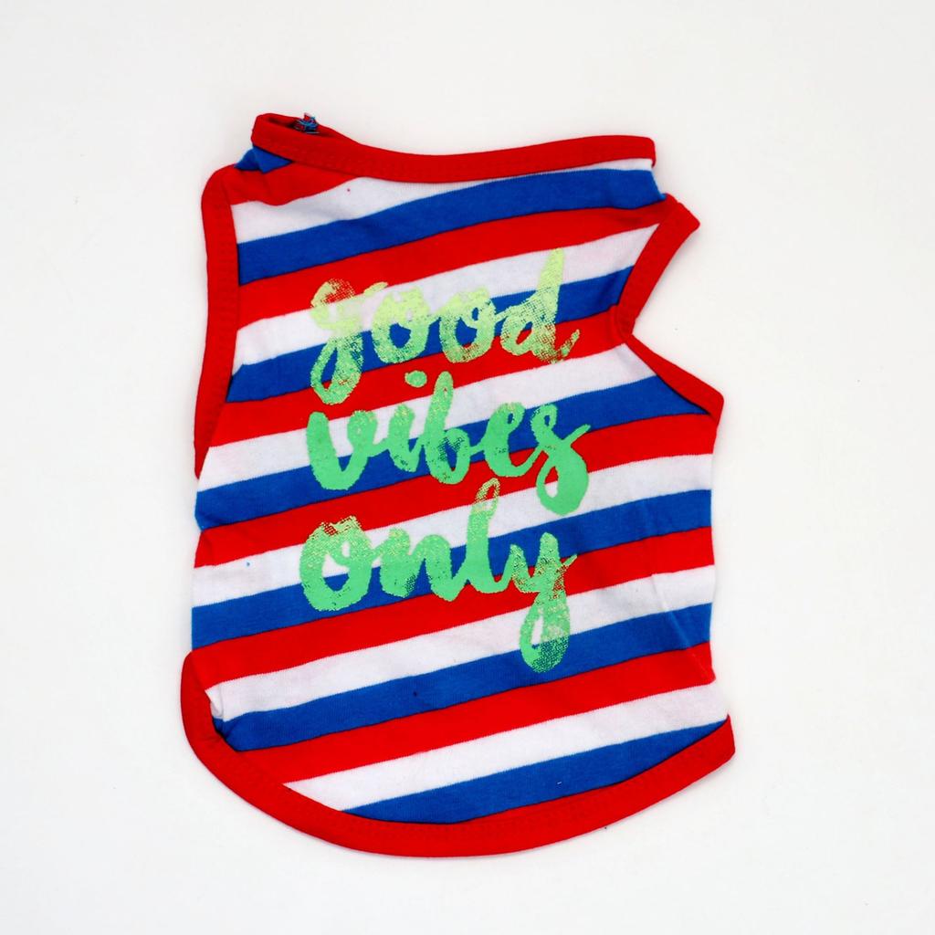 Pet Clothing, New Spring and Summer Models, Cat and Dog Pet Clothes, Breathable Striped Vest