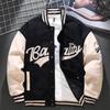 Men's Retro Suede Baseball Jacket - Embroidered Pilot Style for Autumn and Winter