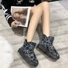 Botas De Mujer Plush Boots for Women Fashion Winter Indoor Home Fluffy Warm Cotton Boots for Outdoor Fuzzy Cozy Slipper