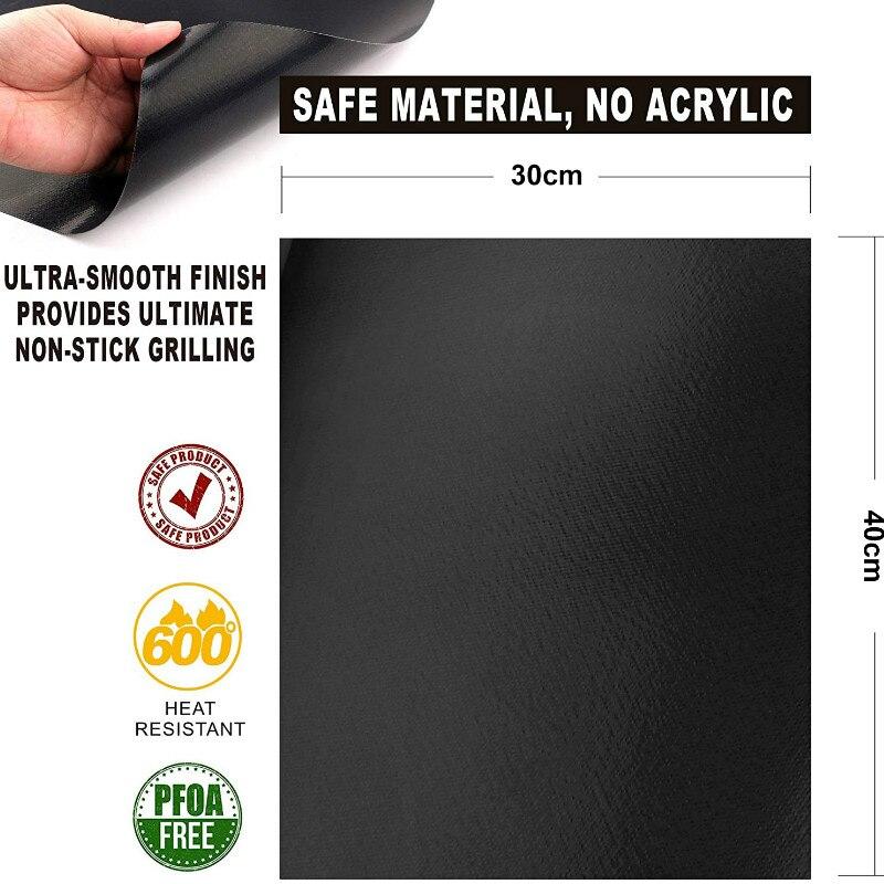 Антипригарный коврик для гриля для барбекю, подушечки для противня для выпечки барбекю, многоразовая плита для приготовления пищи для пикника, печь для барбекю, вечерние коврик для гриля, инструмент