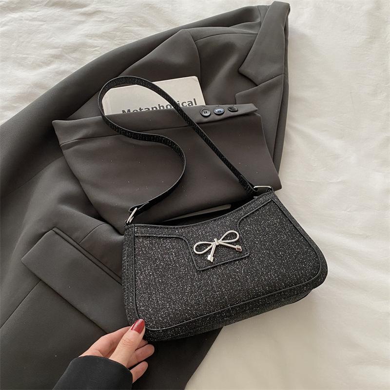 Chic Faux Leather Underarm Bag for Women 2026 Trendy Single Shoulder Purse Fashionable Daily Crossbody Handbag