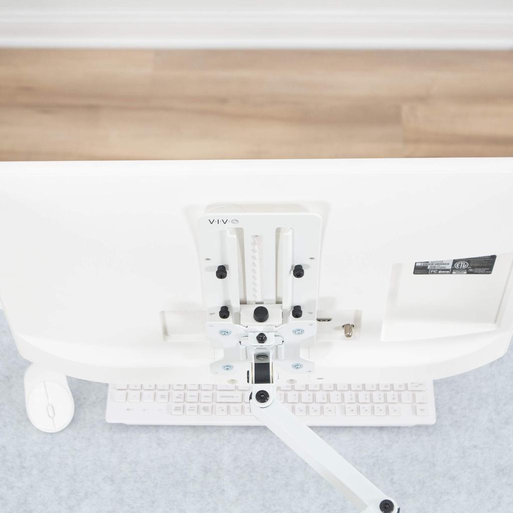 VIVO Height Adjustable VESA Adapter Accessory Bracket Kit for Inch 13-27 Monitors, White, STAND-VAD3W