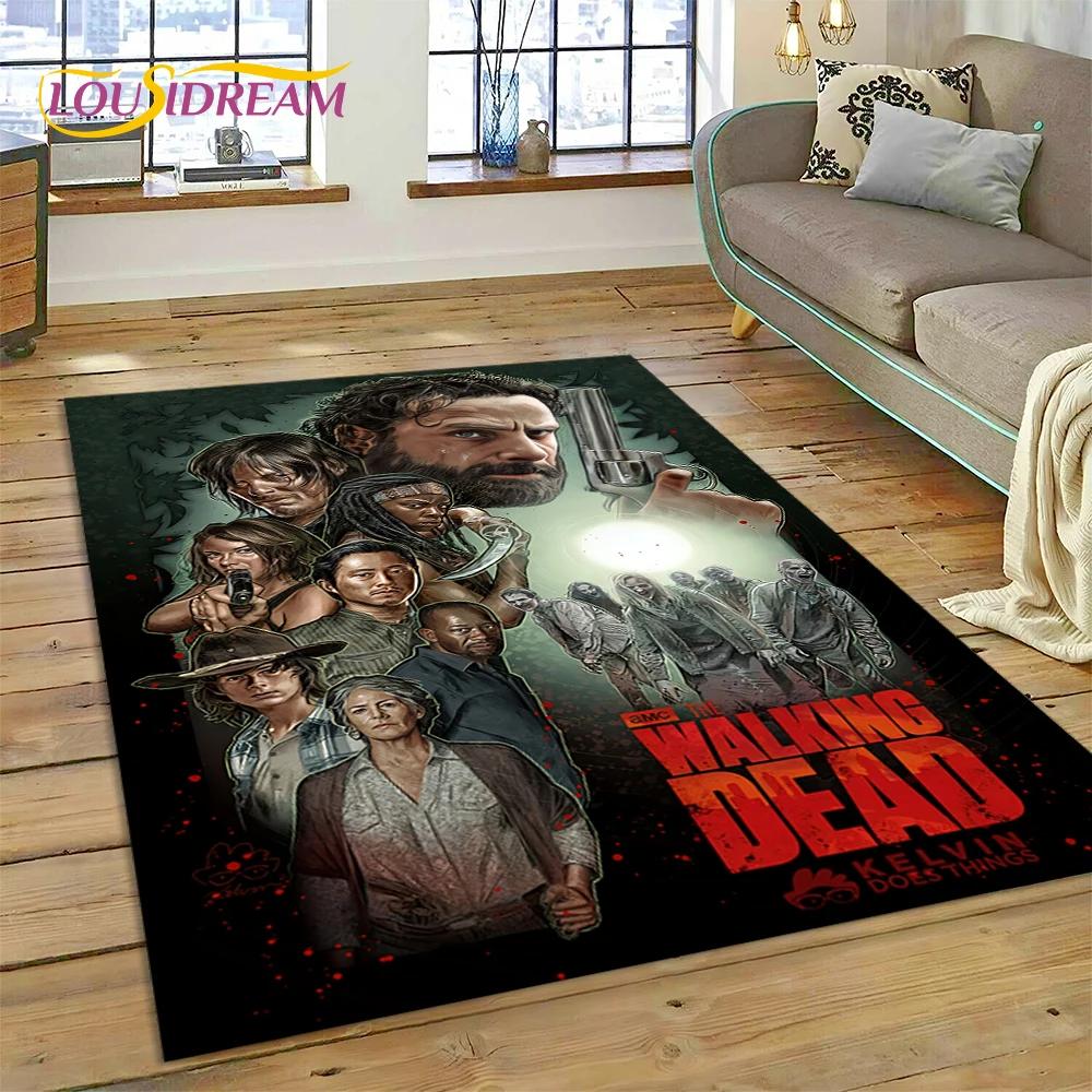 3D Ходячие мертвецы Линкольн TWD ТВ Ковер Ковер для гостиной Спальни Домашний декор, Напольный коврик Нескользящее украшение для дивана Придверный коврик