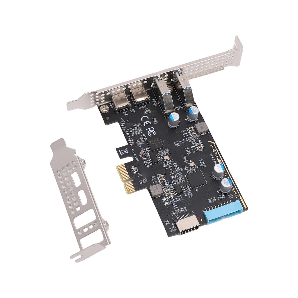 Карта PCIE на USB 3.2 Gen 1 Пропускная способность 10 Гбит/с 4 USB Карта адаптера расширения PCIe для настольного ПК