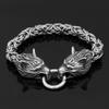 Nordic Style Viking Wolf Head Odin Handmade Bracelet Men's Personality Aggressive Stainless Steel Bracelet