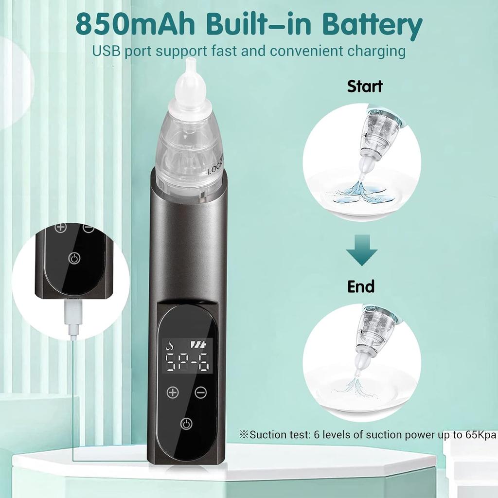 Ear Wax Vacuum Removal Kit with Carrying Case, 6 Levels Strong Suction Electric Ear Cleaner Ear Vacuum Wax Remover, USB Charge Earwax Removal Vacuum