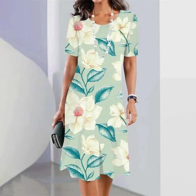 Летние цветочные 3D принты женские платья женские длинные платья элегантное платье женская одежда больших размеров