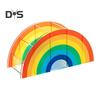 Офисный ящик для хранения в форме радуги, 5 отделений, полукруг, школьный стеллаж для хранения вещей, кабинет, рабочий стол, органайзер для косметики, канцелярских принадлежностей, ручка-мост