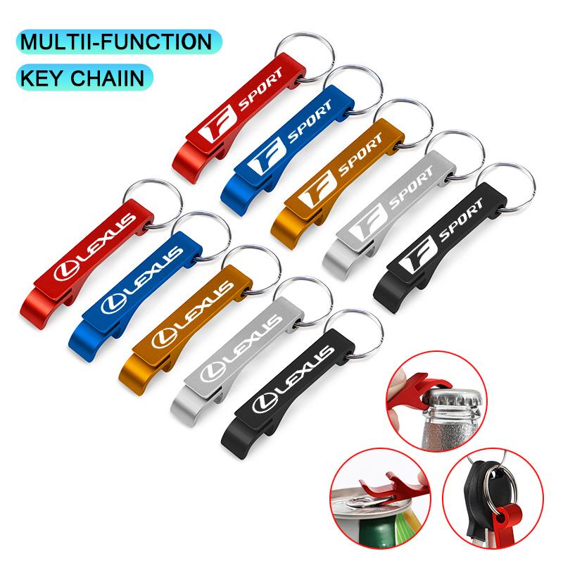 1Pcs Portable Beer Bottle Opener Car Logo Keychain Ring For Lexus FSPORT LBX NX RX 350h 450h ES UX 300e GS GX IS LS LX CT LC RC TR4