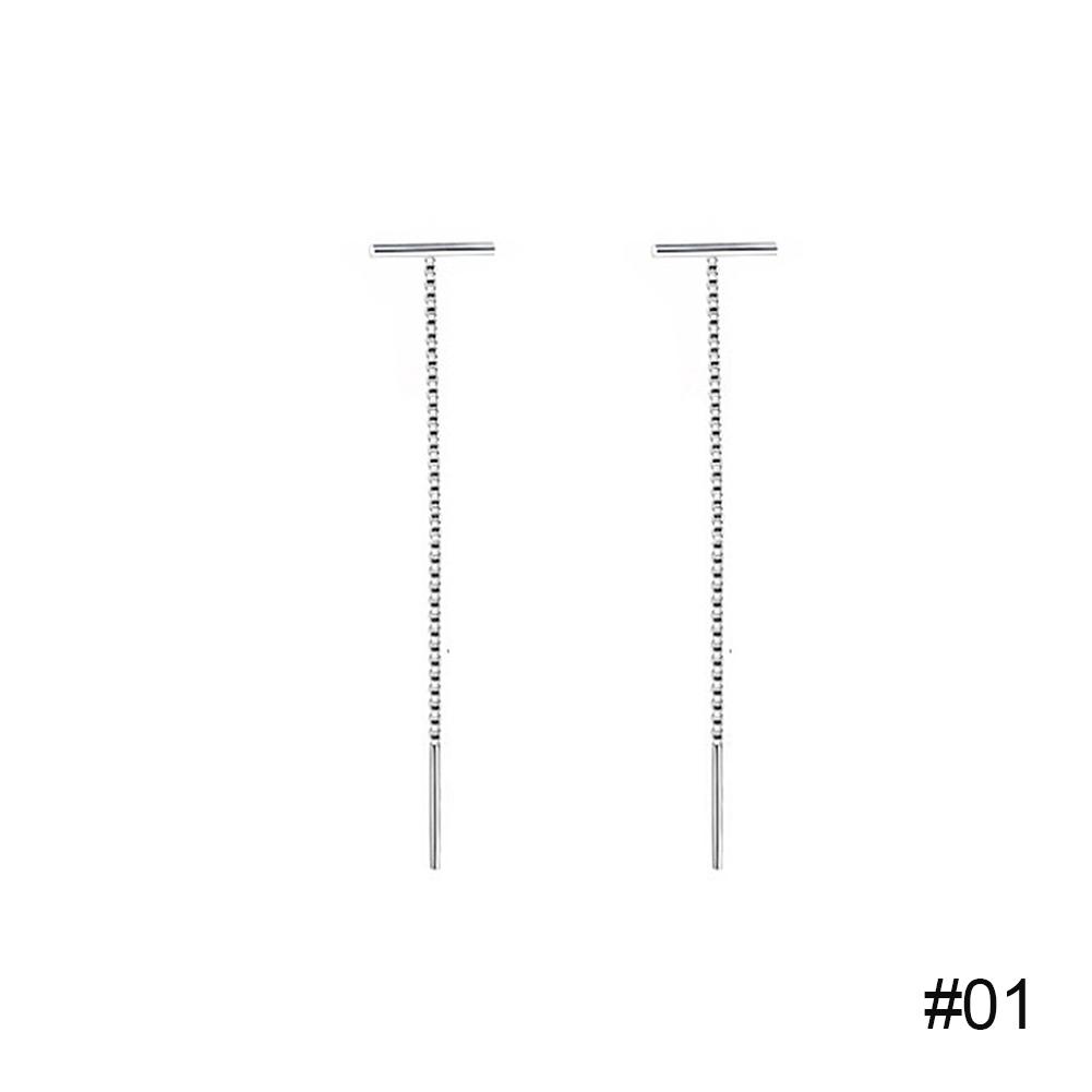 Крутой стиль простые Т-образные кисточки длинные серьги-цепочки ювелирные изделия подарок для женщин девочек