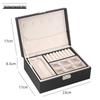 Double-Layer Leather Jewelry Box with Lock for Earrings and Handcrafted Accessories