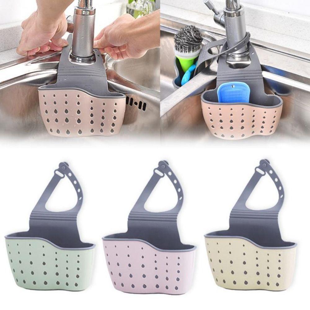 Non Perforated Soap Hanging Kitchen Organizer Storage Rack Drain Basket Storage Bag Sink Basket