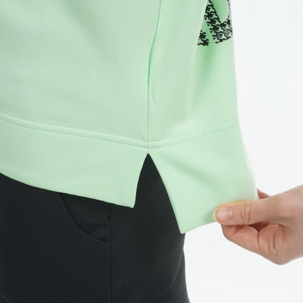 Гольф с коротким рукавом, с воротником-стойкой, свитшот, цвет формы зеленый 1 [New Balance] Женский (Легкий, удерживающий, растягивающийся) / 012-4164501 130_Светлый [M]