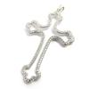 [M1125] - White 'Cross' Silver Pendant