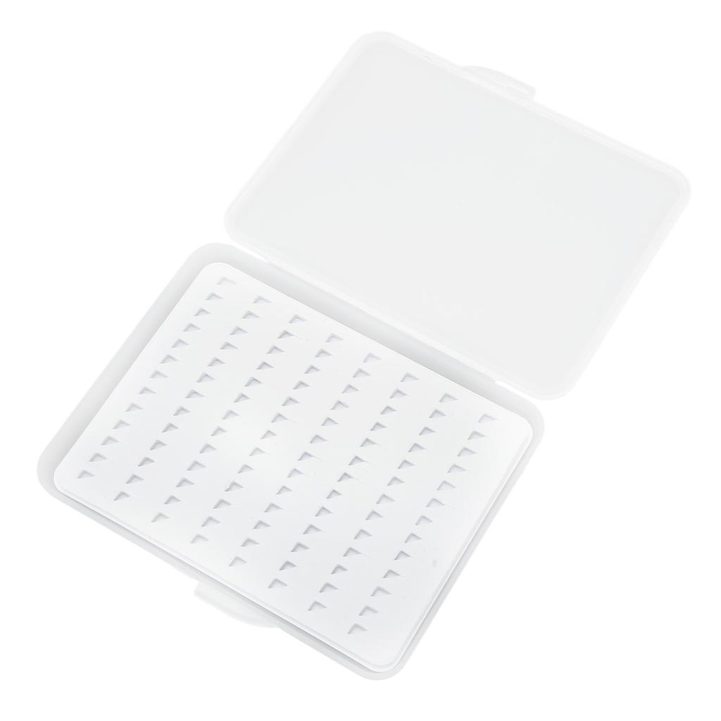 Коробка для крючков для нахлыста Губка Водонепроницаемая Коробка для крючков для нахлыстовой рыбалки Прозрачная крышка Коробка для приманок для нахлыстовой рыбалки Для рыболовных снастей М