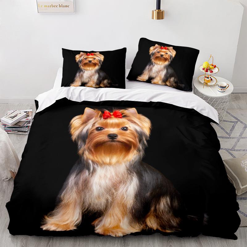 Комплект постельного белья с 3D узором для домашних животных, пододеяльник для собаки, 2/3, ткань из микрофибры, AU/EU/US/UK/DE, полный размер, мягкий быстросохнущий домашний костюм