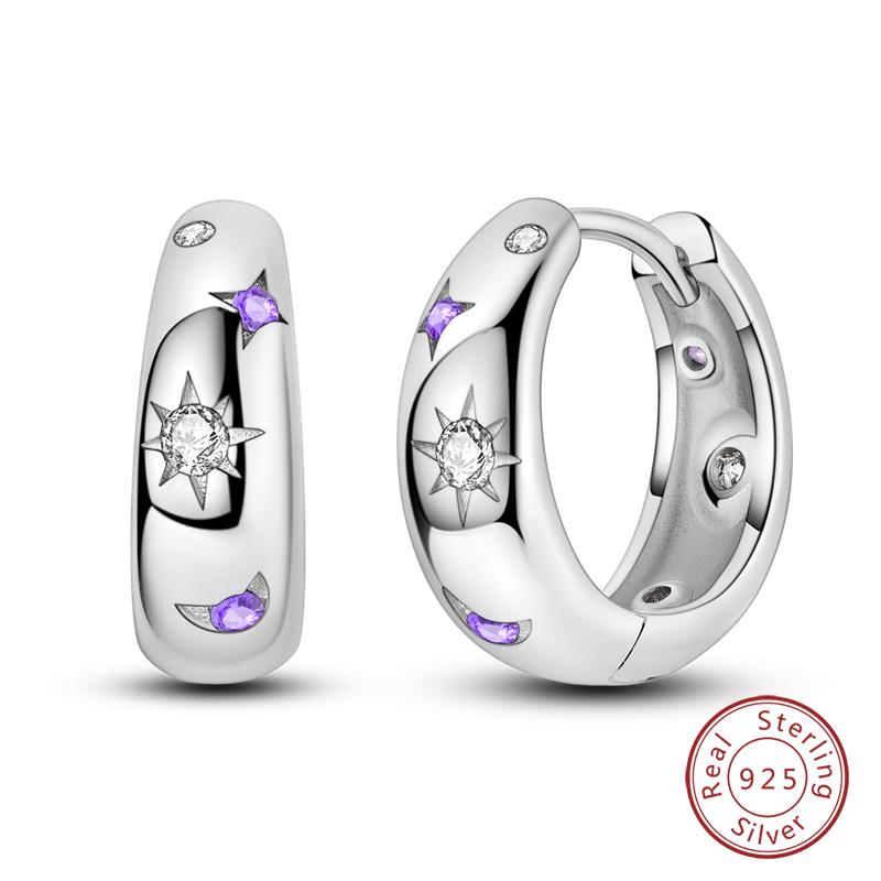 Серьги-тюльпаны из стерлингового серебра 925 пробы для женщин, двойные серьги-кольца в виде бабочки из кубического циркония, изящные помолвочные украшения