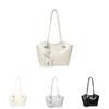 Female Large Pu Bag With Top Zipper And Inner Pockets For Daily