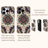 Boho Sunflower Mandala Phone Case for IPhone 17AIR 16E 16 15 14 13 12 11 17 Pro Max Plus Double-layer Back Cover