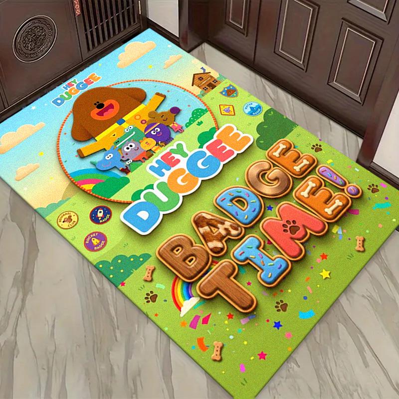 Cartoon Duggee Carpet Rug for Living Room Bedroom Home Sofa Decoration,Kids play Non-slip Floor Mat