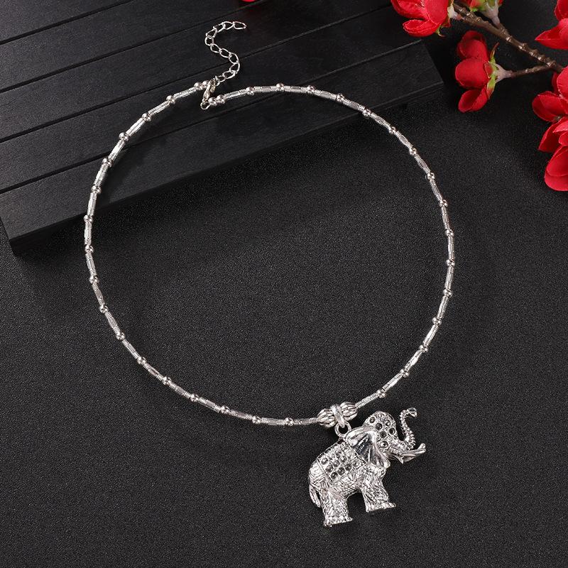 Ожерелье ручной работы с подвеской-кисточкой из мьяоского серебра в виде ретро-цветка, нишевая экзотическая женская цепочка для ключицы